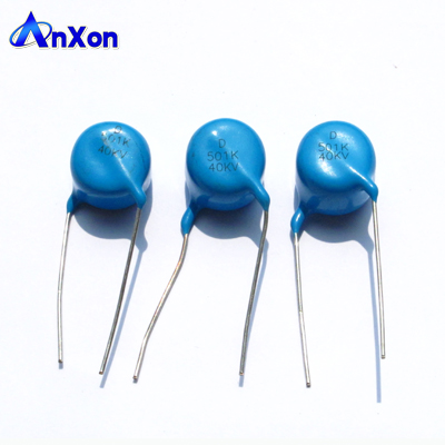 40KV 500PF 501 Leaded Type Blue Ceramic Capacitor