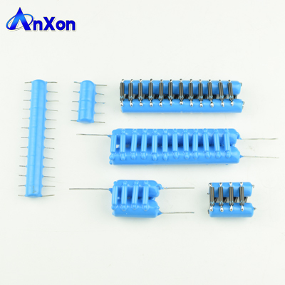 Blue coating HV capacitor assembly